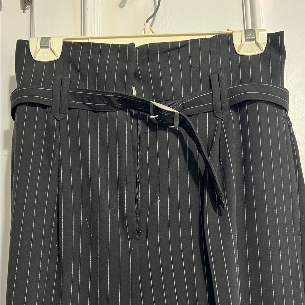 Black Pinstripe high waisted women’s Pants